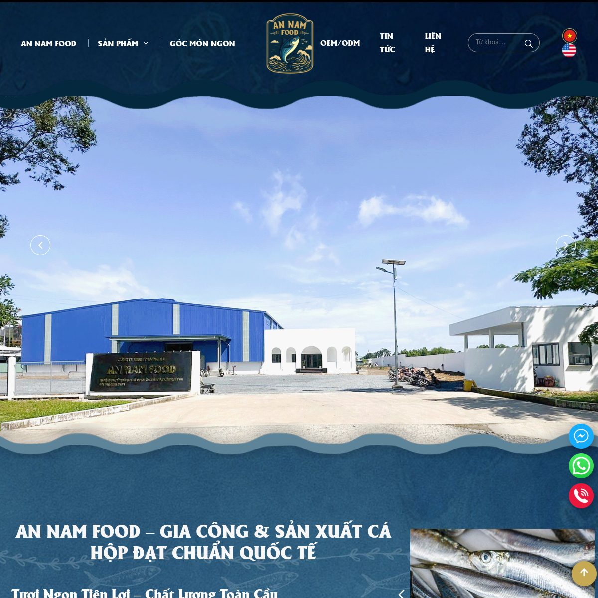 AN NAM FOOD website screenshot